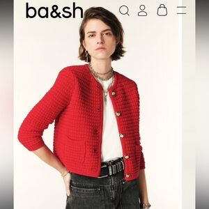Like new! Ba&sh Gaspard Crewneck Cardigan. Size S.